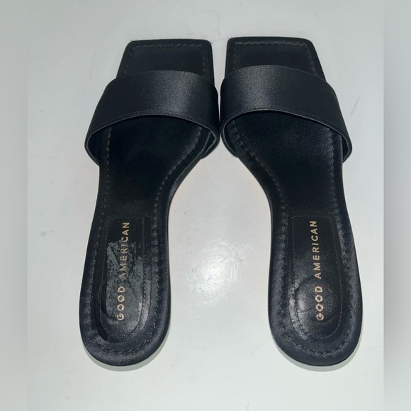 Good American NWOB Kickstand Slide Sandal Mules Black Womens Size‎ 6.5 GA117K-X - Picture 4 of 6